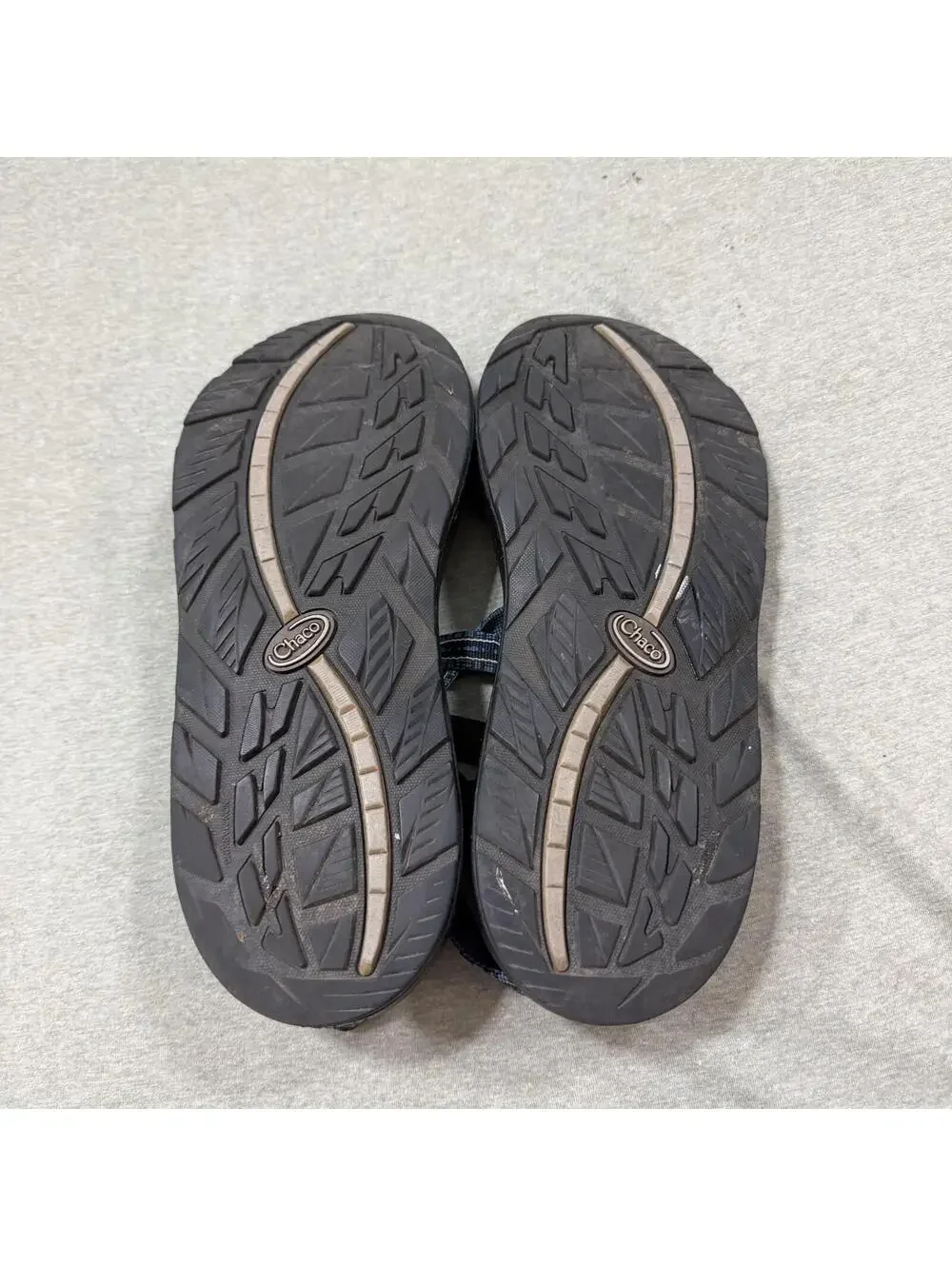 Chaco Z/2 Classic Black Blue Adjustable Strap Men Size 12 Toe Loop Hiking Sandal